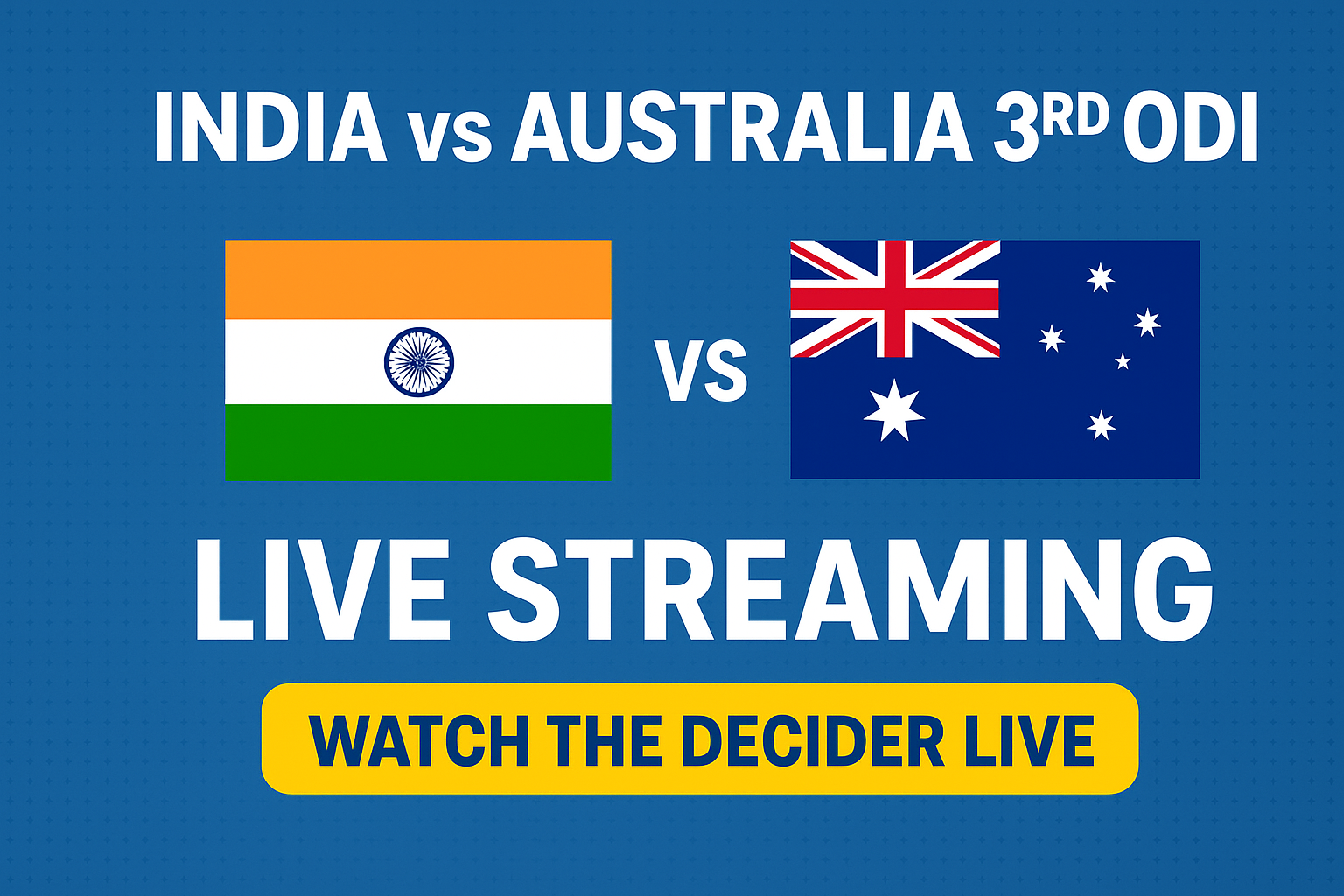 India vs Australia 3rd ODI live streaming