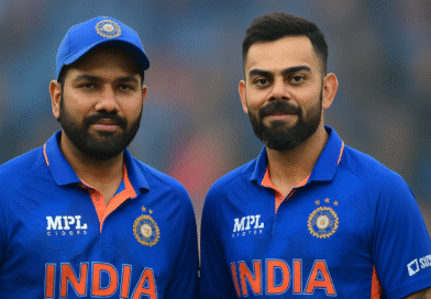 Rohit Sharma Virat Kohli India vs South Africa 1st ODI live match photo in Team India jersey